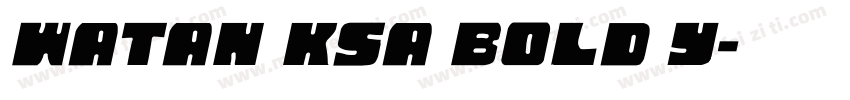 Watan KSa Bold Y字体转换